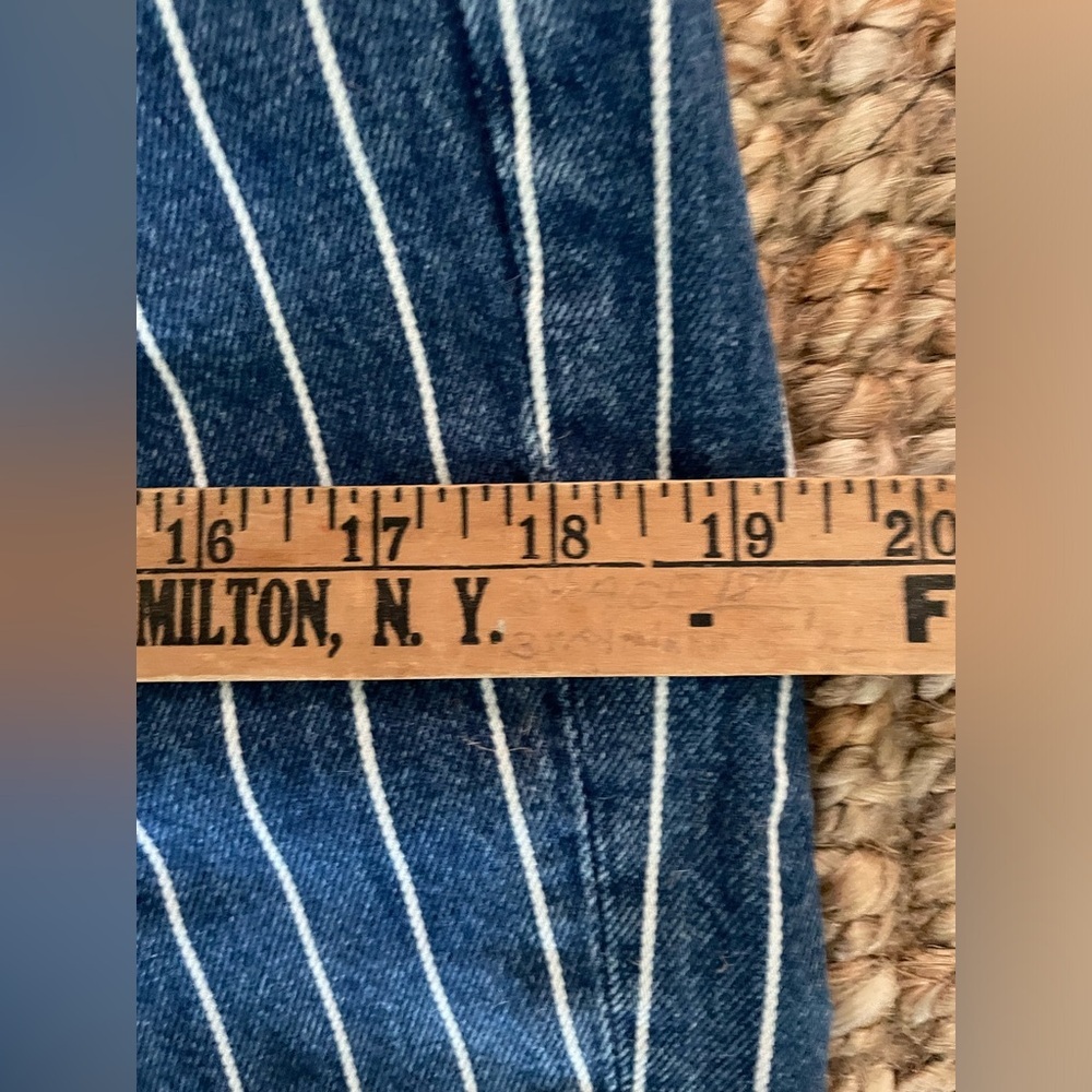 American Eagle Outfitters Vintage 90’s Y2k White Stripes Denim Size 8 Long - Picture 8 of 8